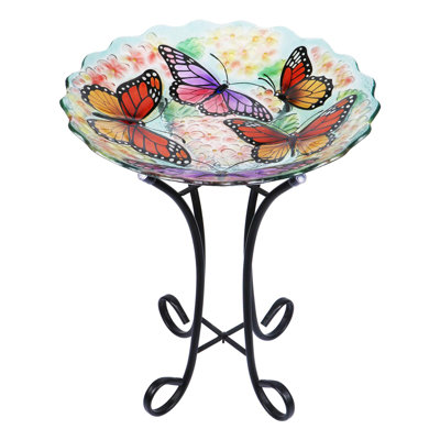 Caenada Glass Mosaic Birdbath