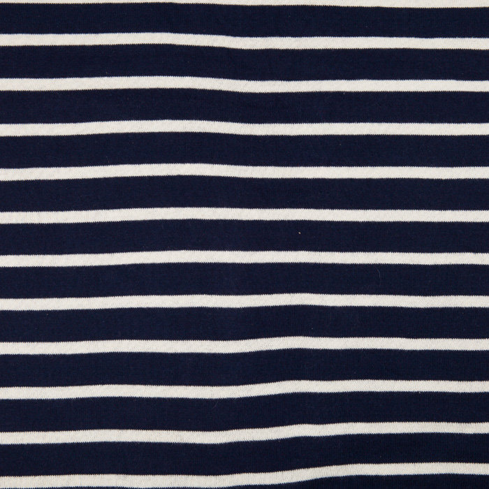 Beach Stripe Knitted Throw Blanket, Navy/Natural