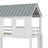 Twin Size House Bunk Bed With Trundle,Roof And Windows