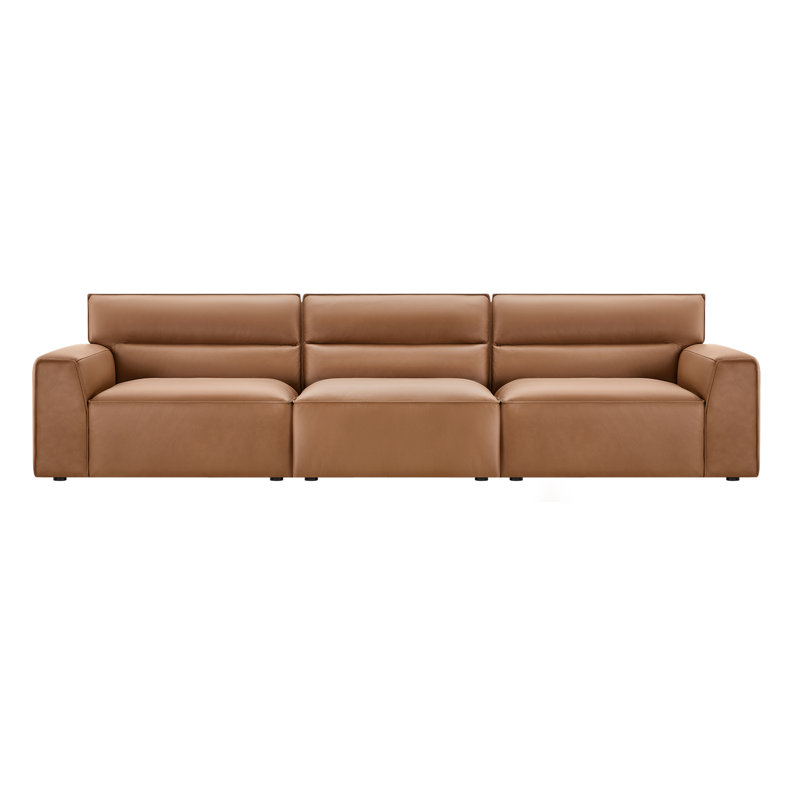 Canapé modulaire en cuir véritable Jenn
