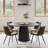  Modern Dining Room Sets, Pre-Assembly Round Dining Table Sets, Sintered Stone Tabletop Kitchen Dining Table Set With PU Upholstered Chairs-111696405-111696404