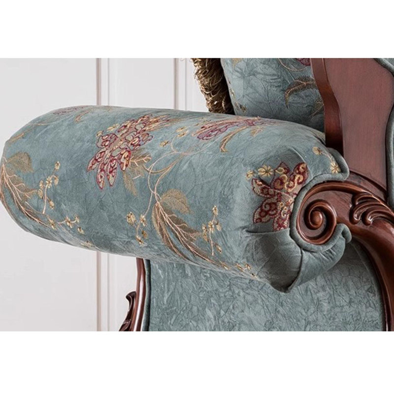 Chaise longue rétro en bois sculpté