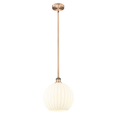 Luminaire suspendu 12 po Edison White Venetian