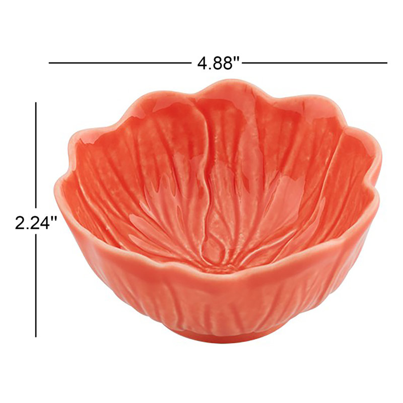 Flora 9.64oz. Rice Bowl, Red