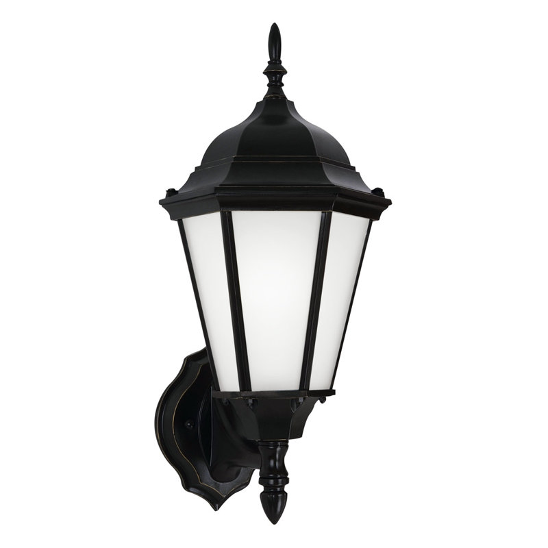 Bakersville One Light Outdoor Wall Lantern from Generation Lighting , Black, Yes