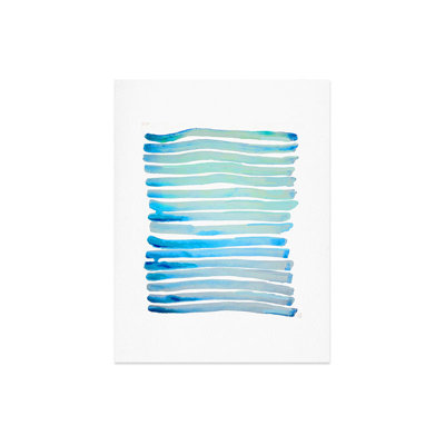 Year Blue Water Lines par Anoellejay - impression sans cadre