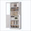 Armoire de cuisine en métal avec portes et tablettes, grand organisateur de rangement réglable robuste, armoire autoportante sans outil pour le salon, la salle de bain