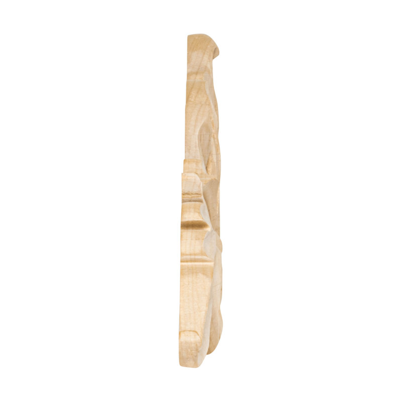 Unfinished Hand Carved Maple Acanthus Wood Applique 30" x 6.5"