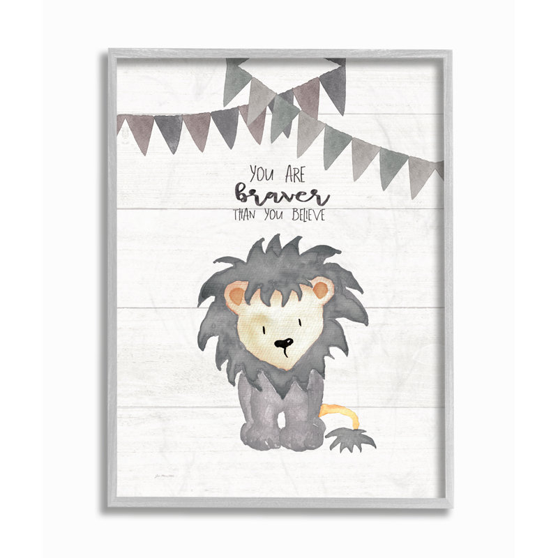 Art sur toile Leiker You are Braver, H 20 po x l 16 po x P 1,5 po, Estampe numérique Farmhouse