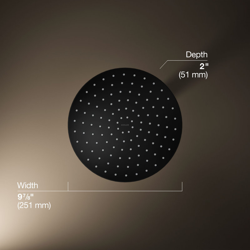 Flood Fixed Shower Head, Matte Black