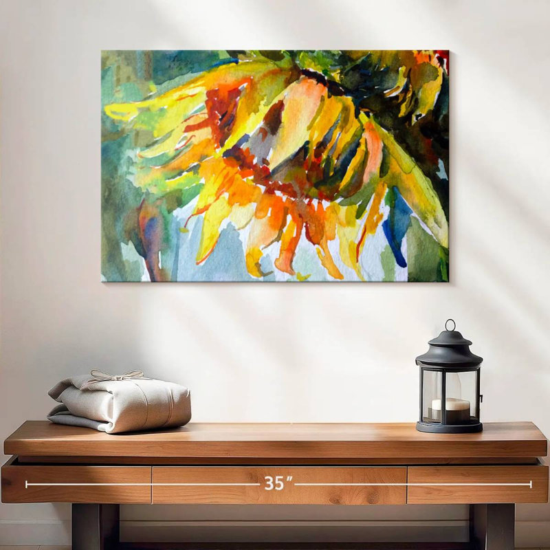 Harnek Sunflower Abstract, 16" H x 24" W