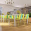 Chaises en plastique intérieur / extérieur en PP avec pieds en métal robustes (ensemble de 4)-878708552