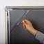 M&T Displays 24x36 Fancy Snap Poster Frame - Silver Aluminum Front Loading Wall Mounted Picture & Sign Holder With Anti-Glare Cover | Quick Change Display For Menus, Photos, Office, Retail, Business-802305646-802305632