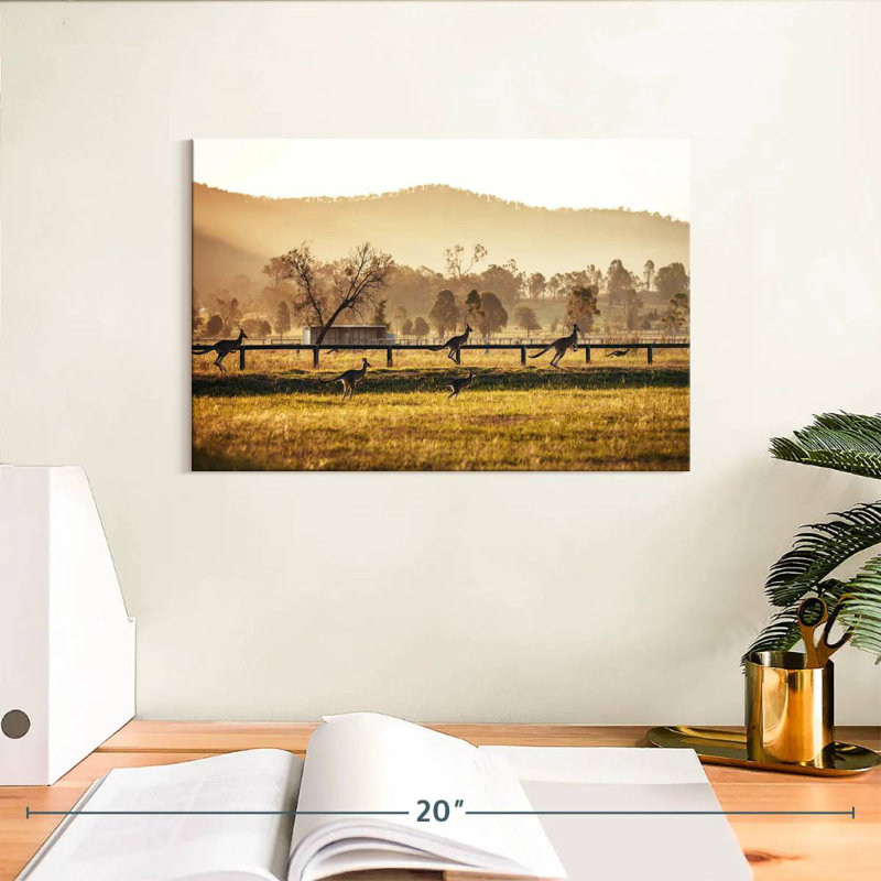 Brampt Leaping Hunter Valley Kangaroos, 8" H x 12" W