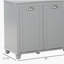 Armoire de rangement pour la salle de bain inclinable avec panier à deux compartiments HOMcom
