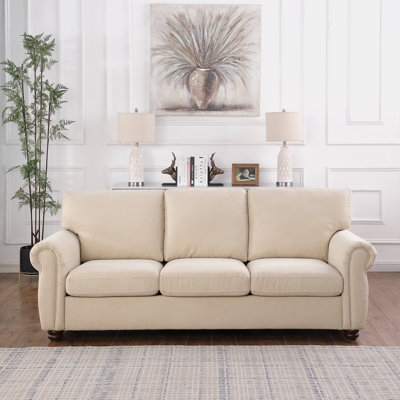 84.60"" Chenille Rolled Arm Sofa -  Red Barrel StudioÂ®, 805EBFF3B97F4A058E11A12360366D30