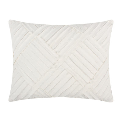 Pickford Blush Textured White Pillow