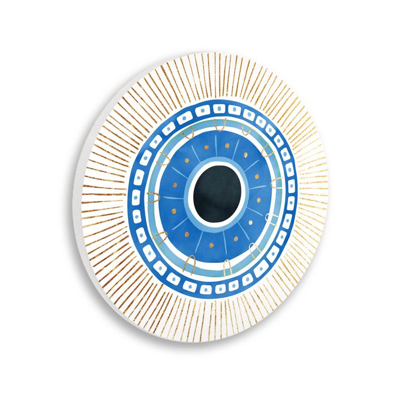 " Patterned Evil Eye Symbol Geometric " by Ziwei Li