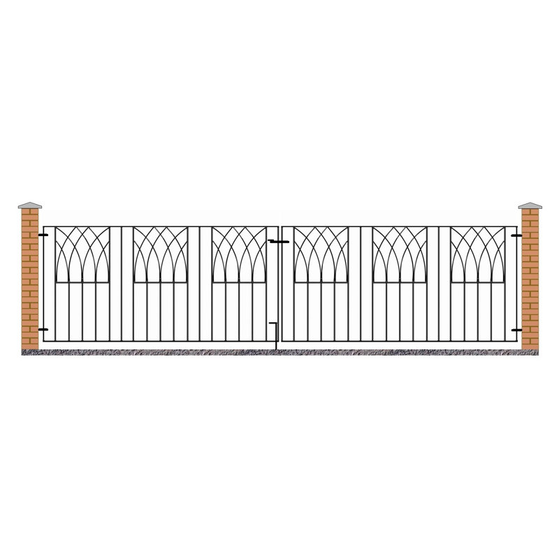 Guero Black Metal Gate, 353cm W X 81cm H