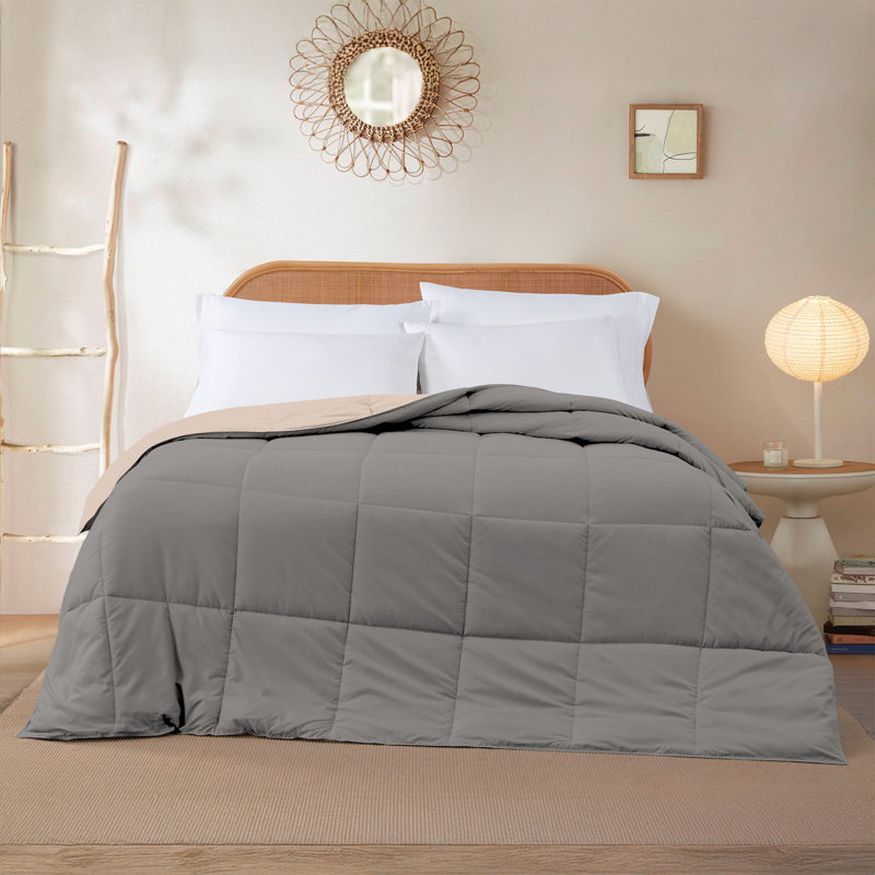 Modern Threads Sanctuary by PCT Down Alternative Microfiber Quilted Reversible Comforter & Duvet Insert - Soft, Comfortable Alternative to Goose Down - Bedding for All Seasons