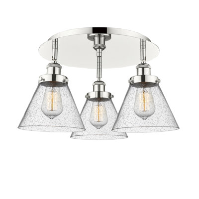 Cone 3 Light Flush Mount