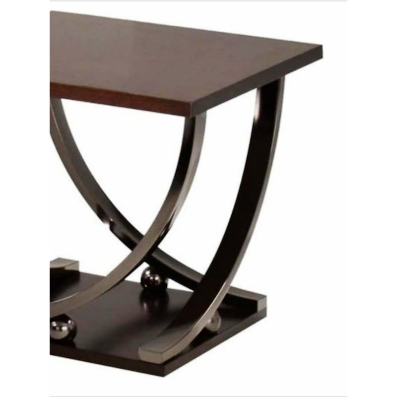 End Table With Bottom Shelf, Accent Table With Wooden Top