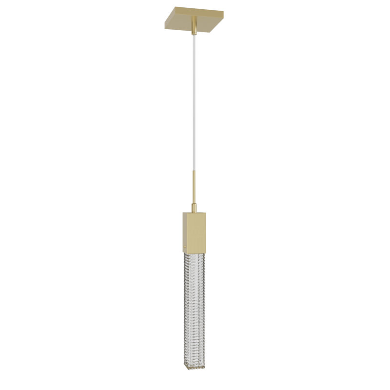 Boa 1 - Light LED Pendant, Brushed Brass
