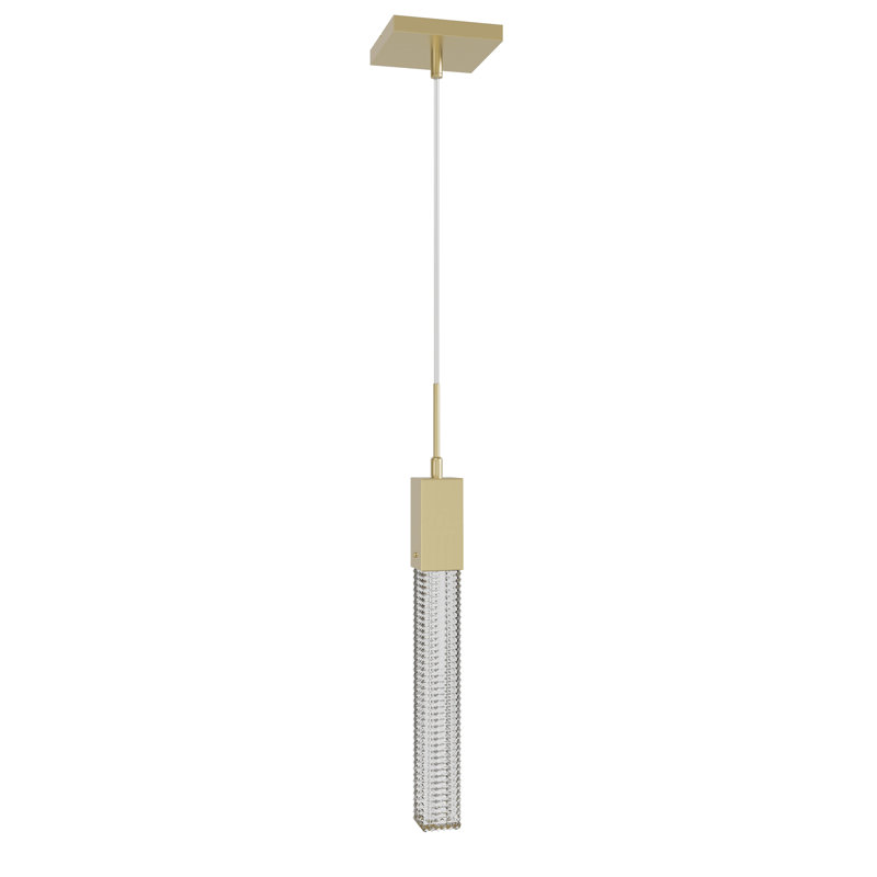 Mini-luminaire suspendu 1 lumière Boa Boa, Laiton brossé