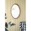 Miroir d'entrée à cadre ovale en bois - chic et accrocheur 24 po x 36 po pour décor de cheminée