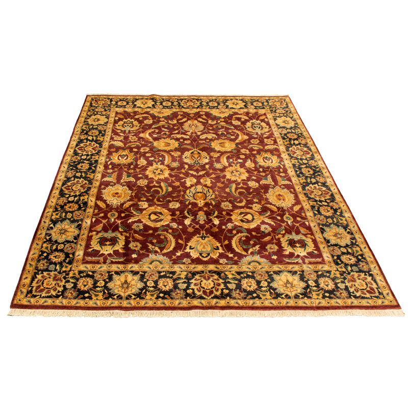 One-of-a-Kind Rectangle 8' X 10'3" New Age Wool Area Rug in Dark Red