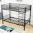 Twin Over Twin Metal Bunk Bed With Ladder-901798635
