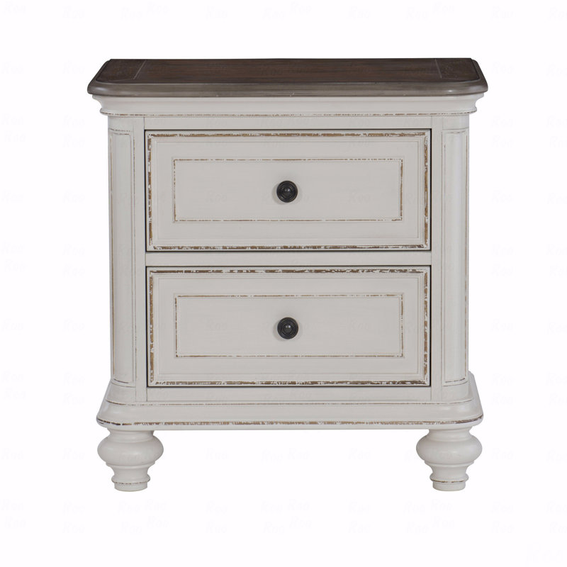Finition blanc antique et finition brun-gris