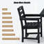 Ensemble repas d'extérieur avec table carrée et 2 fauteuils