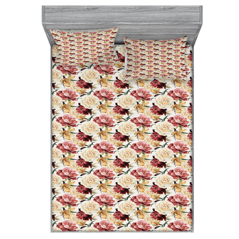 Microfiber Floral Sheet Set