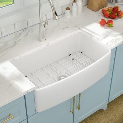 33'' L Farmhouse / Apron Single Bowl Ceramic Kitchen Sink