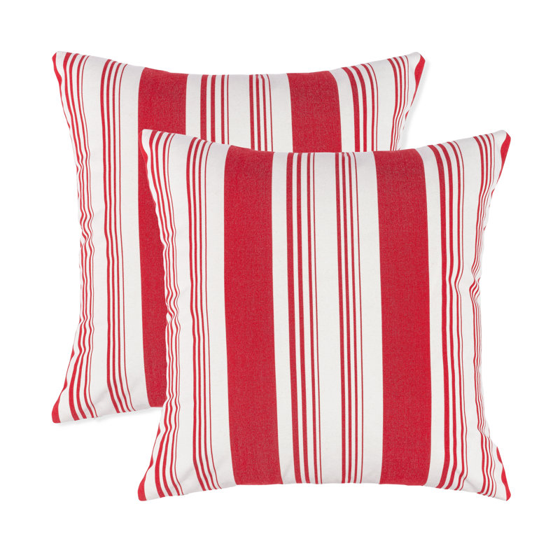 Housse de coussin à fermeture à glissière carrée extérieure / intérieure 19 po (ensemble de 2) par Latitude Run®