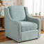 Chaise pivotante en bois massif Harris - Chenille turquoise poussiéreux - Rotation à 360 °-1677253716