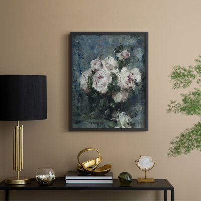 Impression florale vintage encadrée CCXIV - bois massif