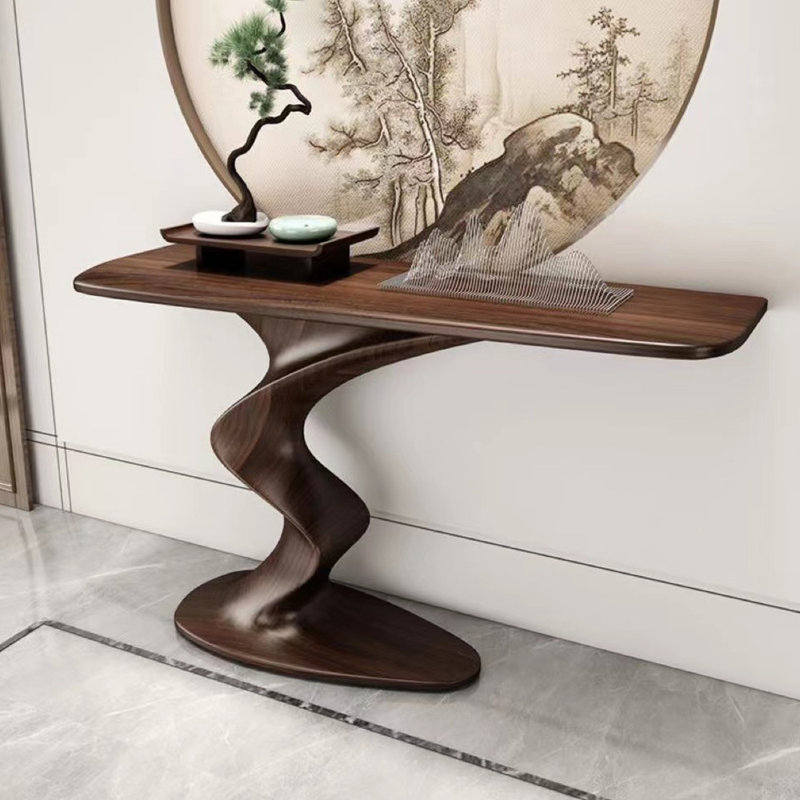 Table de véranda moderne et simple en bois massif, H 33,8 po x l 59 po x P 14,9 po