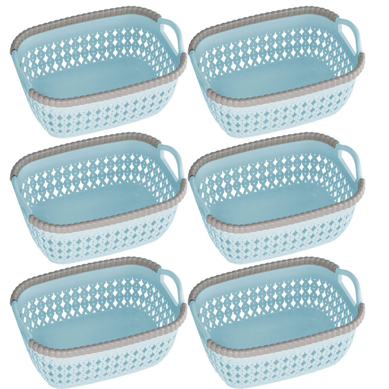 Rebrilliant Plastic Basket, Blue, 6