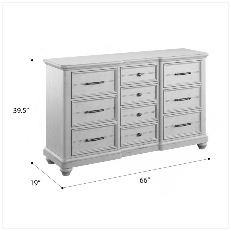 Commode 10 tiroirs grise
