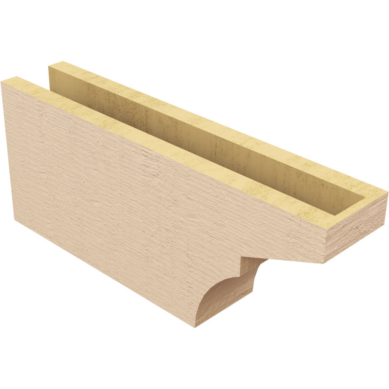 Monterey grain de bois TimberThane queue de chevron, brun clair apprêté, H 8 po x l 20 po x P 4 po