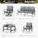 Tapasi 9 - Person Patio Conversation Set with Swivel Lounge Chairs & Optional Firepit Table