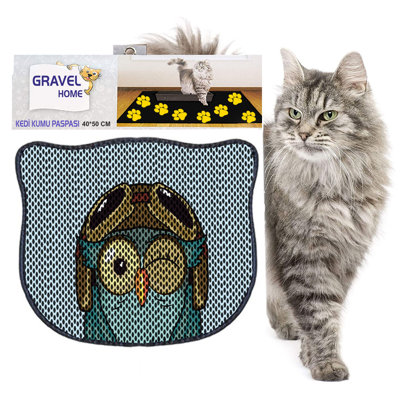 Durable Cat Litter Mat, 15.7 x 19.7 inches | 50% PVC / 50% Polyester, Machine Washable & Vacuum Friendly | Perfect for Easy Cleanup, Non-Slip Design to Keep Your Home Clean & Fresh, Ideal for Pet Owners