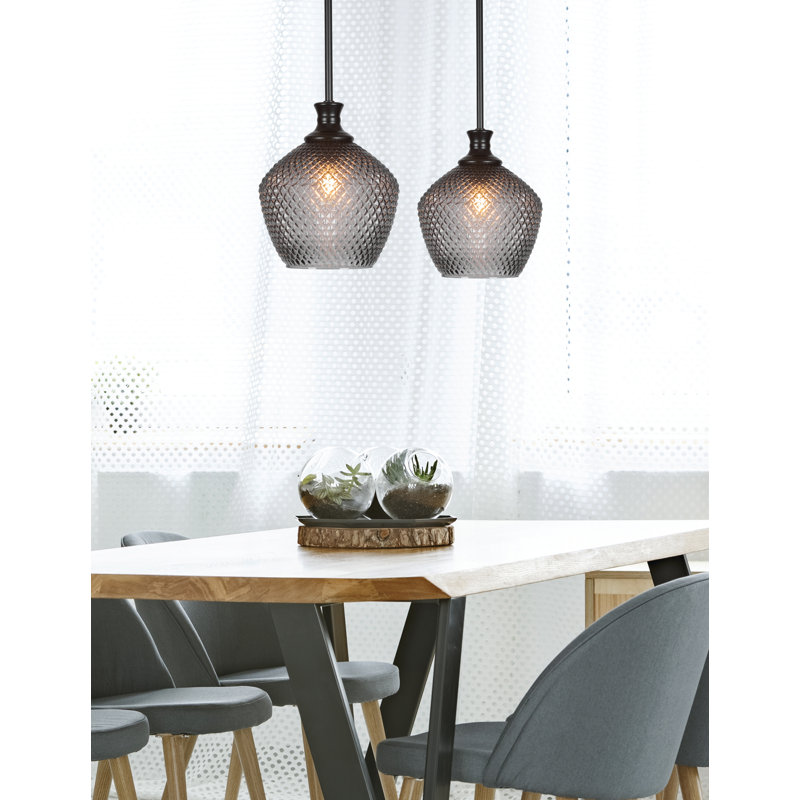 Luminaire suspendu à chaîne Zola, H 10,75 po x l 9 po x P 9 po, Noir mat