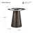Axis Modern Round End Table with Ceramic Top