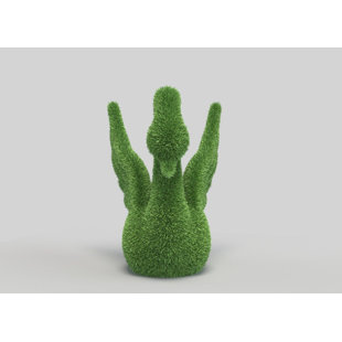 Outdoor Animal Swan Topiary Green Figures