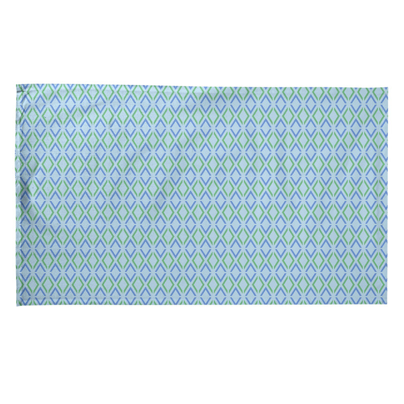 Torchon à losanges Arrow, Polyester sergé, Vert/bleu