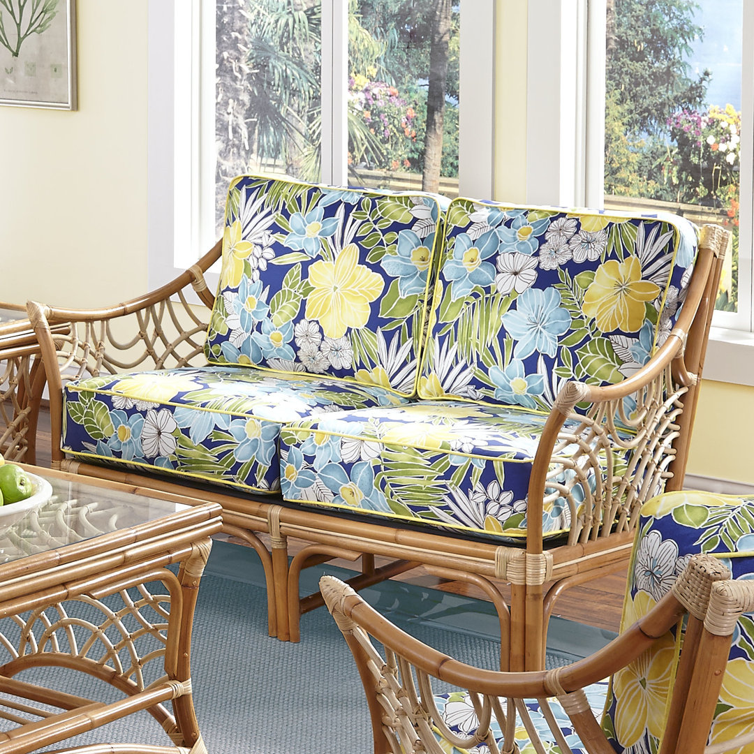 Rainey 56.5" Flared Arm Loveseat with Reversible Cushions Bayou Breeze Frame