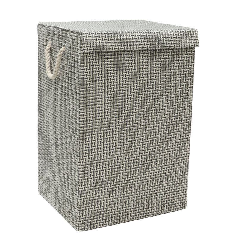 JVL Fabric Decorative Basket, Grey